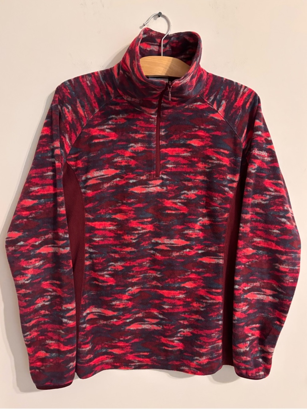 Columbia Fleece Arctic Air Print Pullover 1/4 Zip